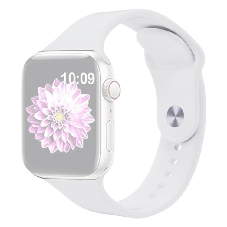 Skøn Silikone Universal Rem passer til Apple Smartwatch - Hvid#serie_5