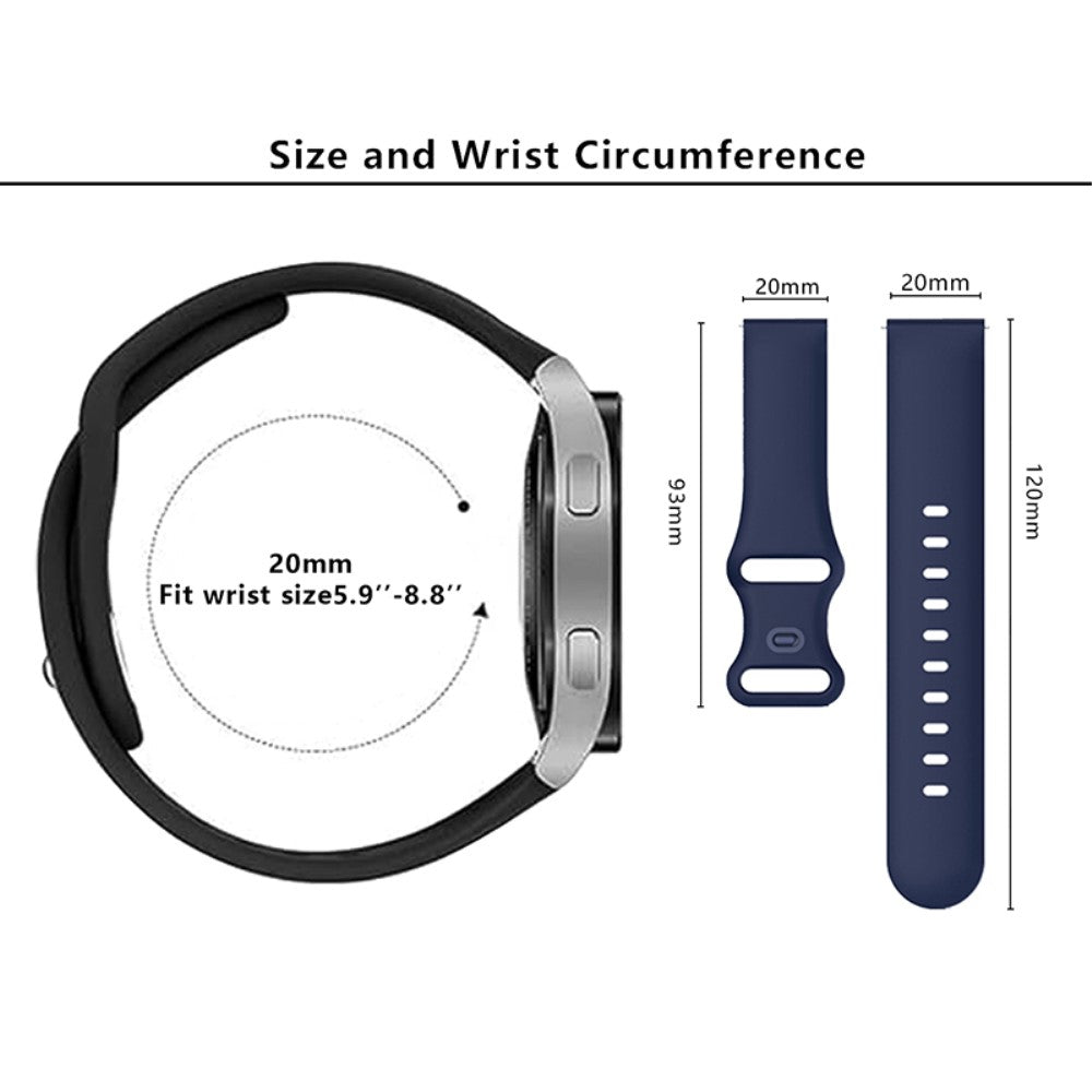 Helt Vildt Fed Silikone Universal Rem passer til Smartwatch - Hvid#serie_2