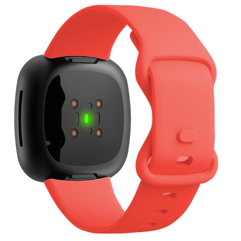 Super Smuk Silikone Universal Rem passer til Fitbit Smartwatch - Rød#serie_5