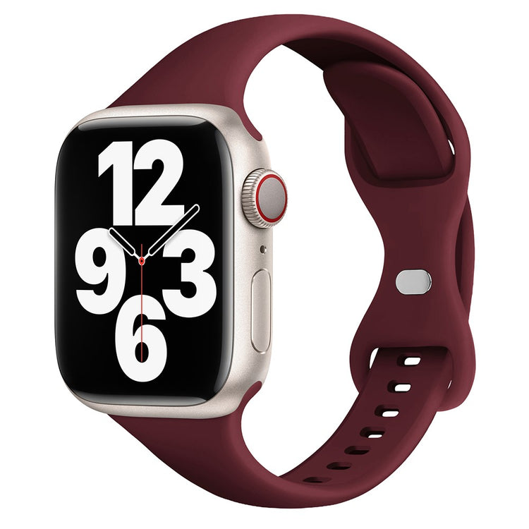 Super Fed Silikone Universal Rem passer til Apple Smartwatch - Rød#serie_7