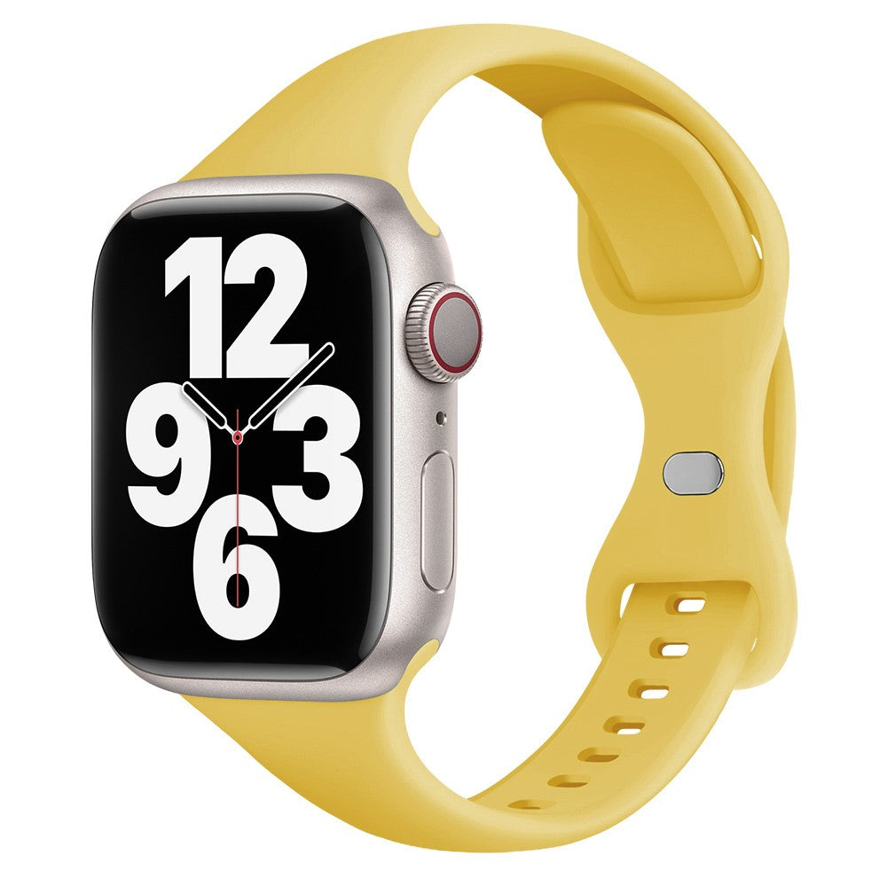 Helt Vildt Cool Silikone Universal Rem passer til Apple Smartwatch - Gul#serie_6