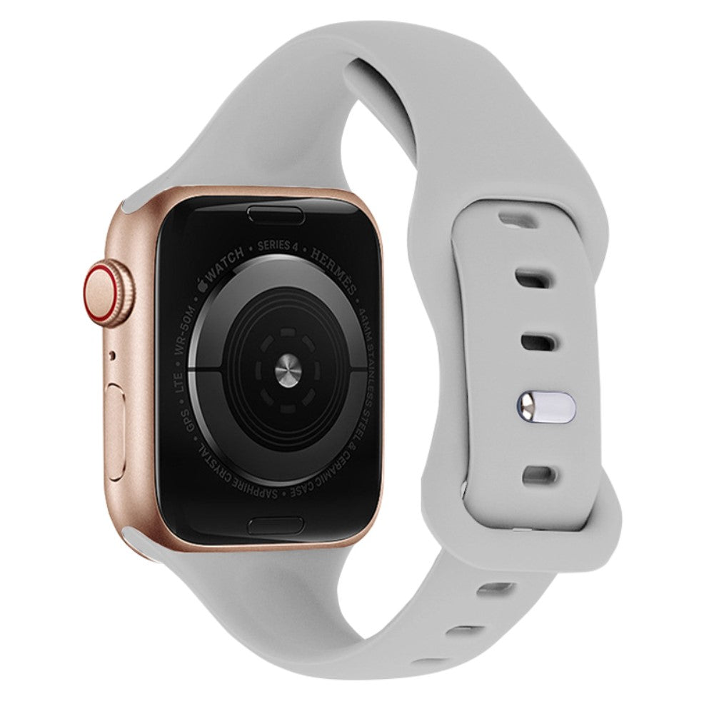 Helt Vildt Cool Silikone Universal Rem passer til Apple Smartwatch - Sølv#serie_16