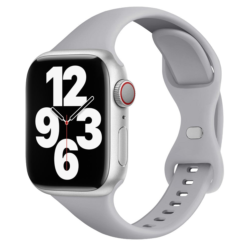 Helt Vildt Cool Silikone Universal Rem passer til Apple Smartwatch - Sølv#serie_16