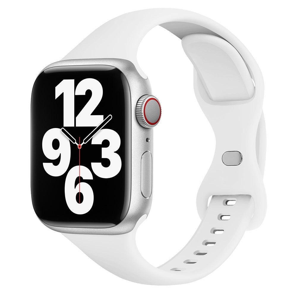 Meget Hårdfør Silikone Universal Rem passer til Apple Smartwatch - Hvid#serie_1