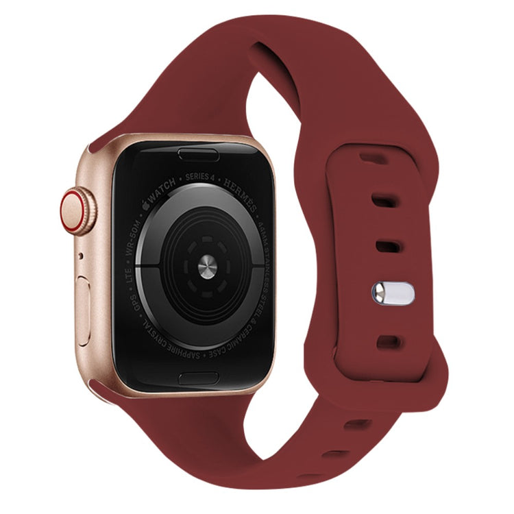 Meget Hårdfør Silikone Universal Rem passer til Apple Smartwatch - Rød#serie_6