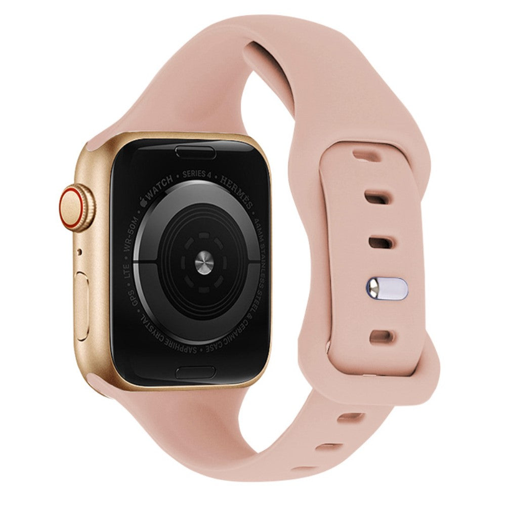 Meget Hårdfør Silikone Universal Rem passer til Apple Smartwatch - Pink#serie_7