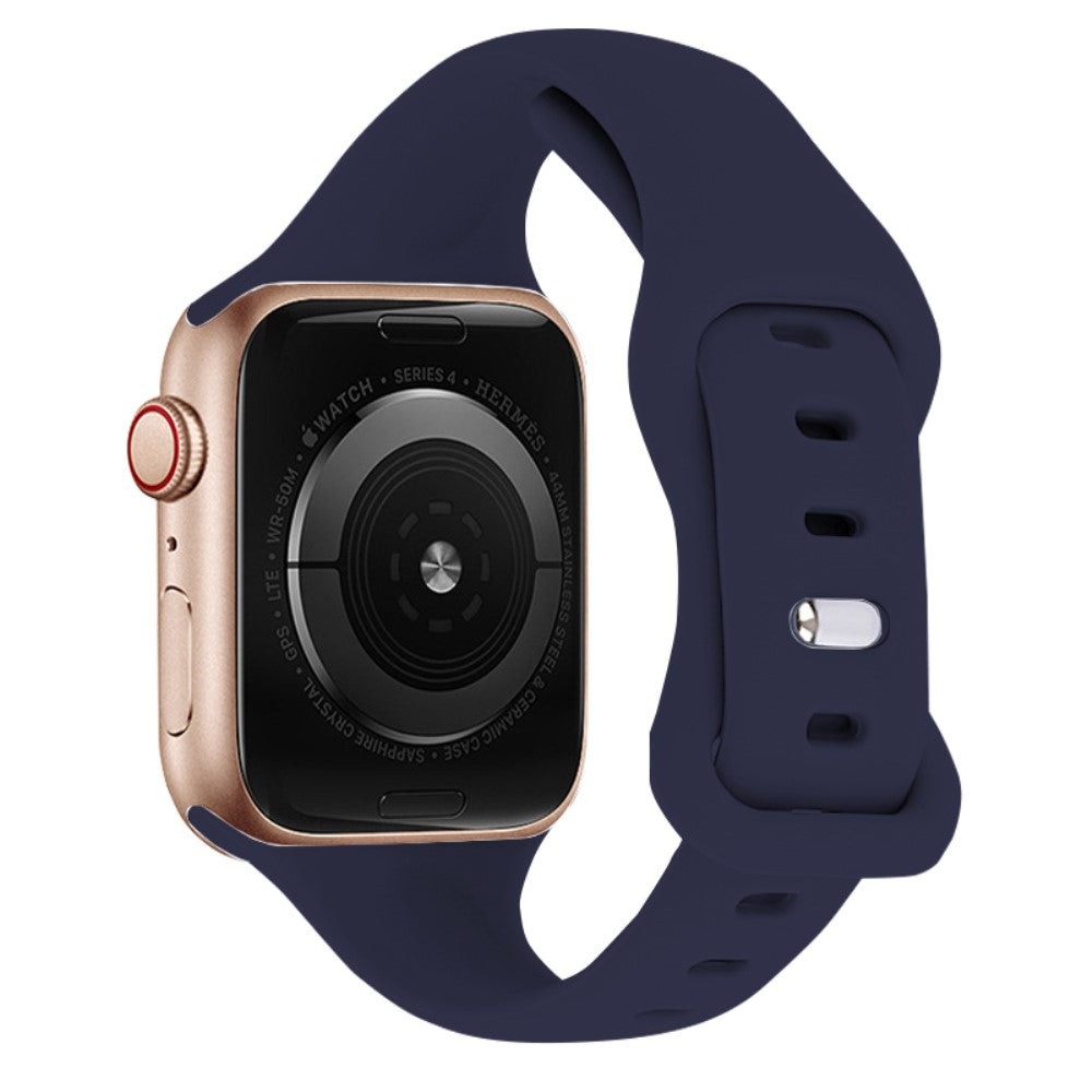 Meget Hårdfør Silikone Universal Rem passer til Apple Smartwatch - Blå#serie_11