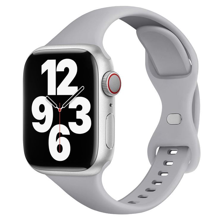 Meget Hårdfør Silikone Universal Rem passer til Apple Smartwatch - Sølv#serie_16