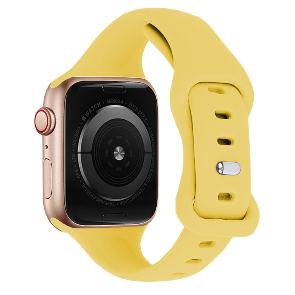 Helt Vildt Skøn Silikone Universal Rem passer til Apple Smartwatch - Gul#serie_1