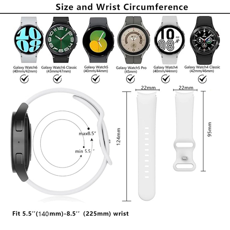 Glimrende Silikone Universal Rem passer til Samsung Smartwatch - Blå#serie_8