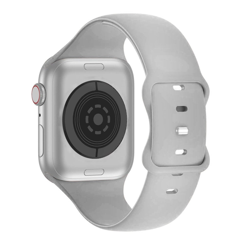 Stilfuld Silikone Universal Rem passer til Apple Smartwatch - Sølv#serie_1