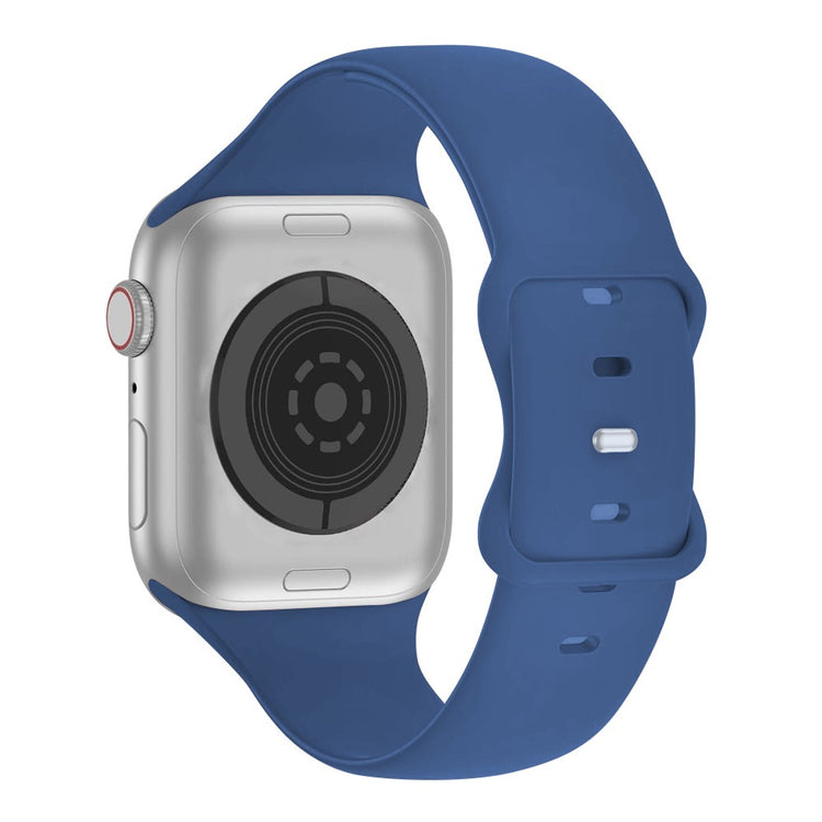 Rigtigt Fint Silikone Universal Rem passer til Apple Smartwatch - Blå#serie_4