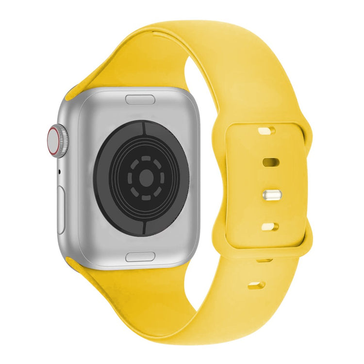 Rigtigt Fint Silikone Universal Rem passer til Apple Smartwatch - Gul#serie_6