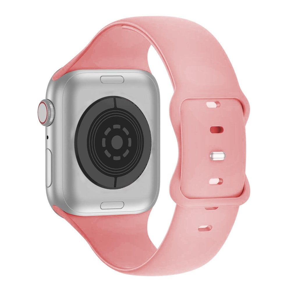 Rigtigt Fint Silikone Universal Rem passer til Apple Smartwatch - Pink#serie_9