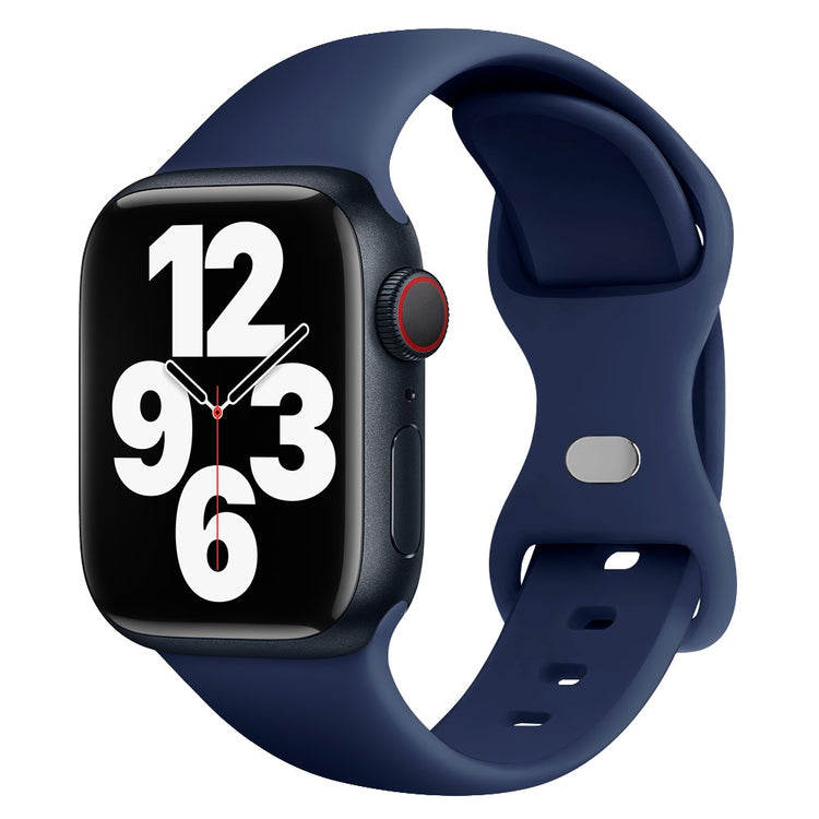 Rigtigt Fint Silikone Universal Rem passer til Apple Smartwatch - Blå#serie_11