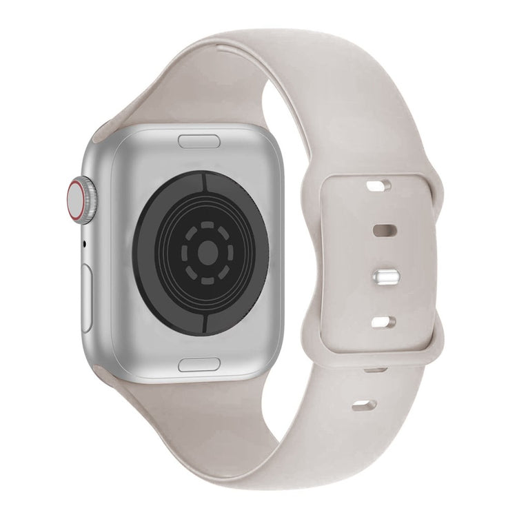Rigtigt Fint Silikone Universal Rem passer til Apple Smartwatch - Hvid#serie_12