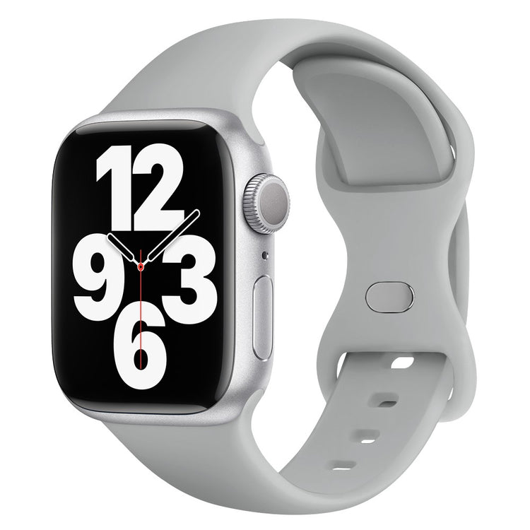Rigtigt Fint Silikone Universal Rem passer til Apple Smartwatch - Sølv#serie_16