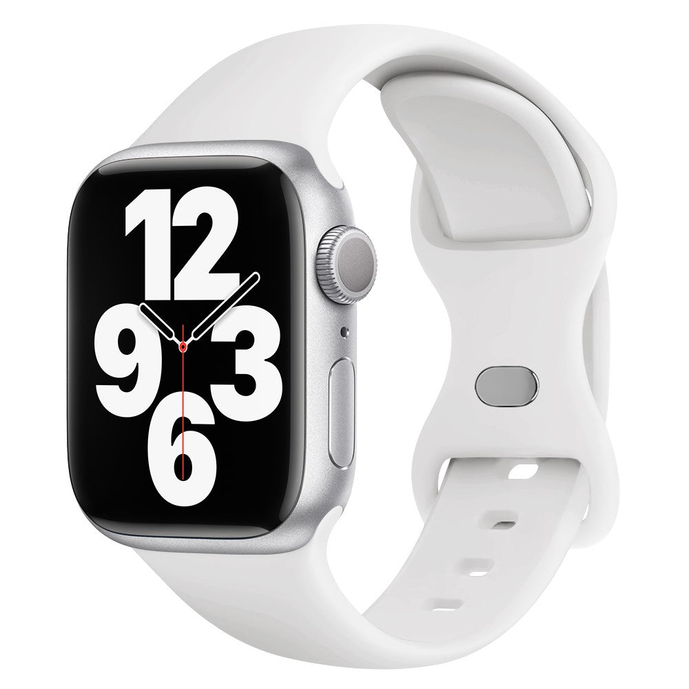 Flot Silikone Universal Rem passer til Apple Smartwatch - Hvid#serie_2
