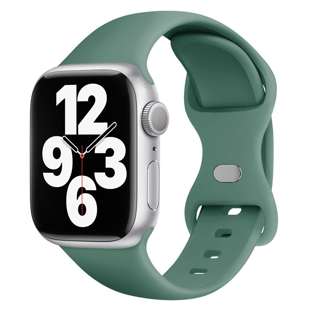 Flot Silikone Universal Rem passer til Apple Smartwatch - Grøn#serie_10