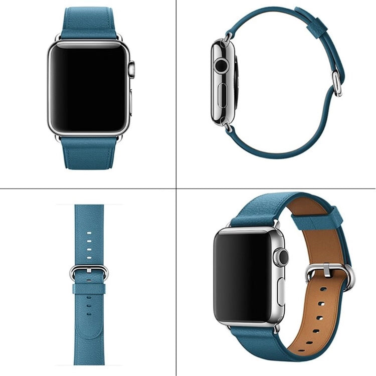 Super Sejt Ægte Læder Universal Rem passer til Apple Smartwatch - Grøn#serie_2