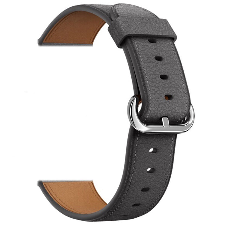 Super Sejt Ægte Læder Universal Rem passer til Apple Smartwatch - Sølv#serie_4