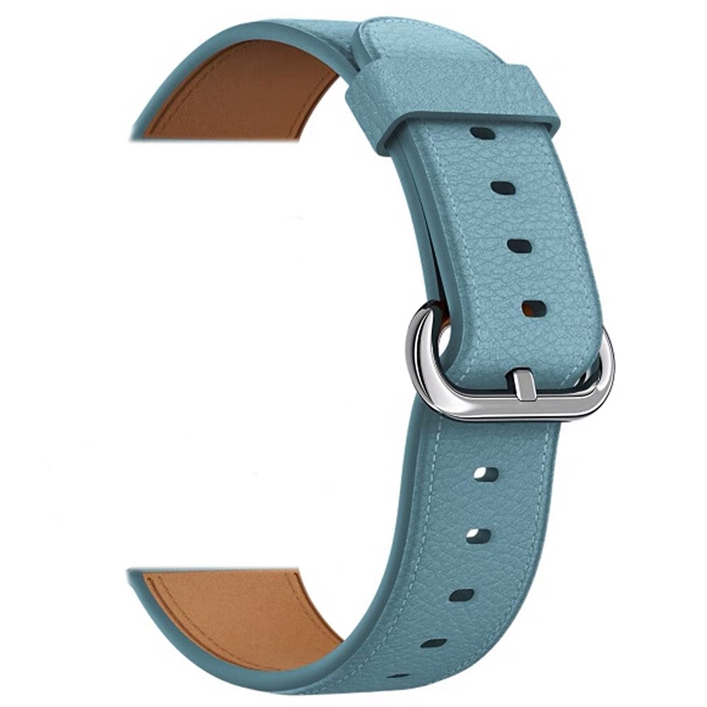 Super Sejt Ægte Læder Universal Rem passer til Apple Smartwatch - Blå#serie_6