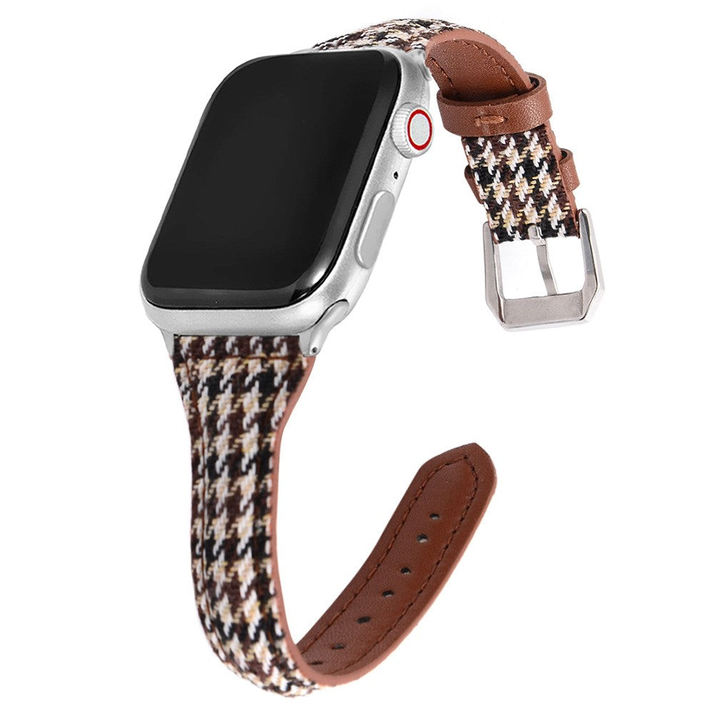 Super Flot Ægte Læder Universal Rem passer til Apple Smartwatch - Brun#serie_1
