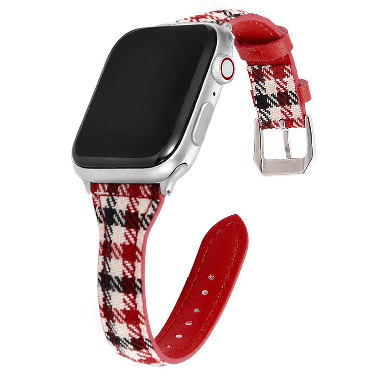 Super Flot Ægte Læder Universal Rem passer til Apple Smartwatch - Rød#serie_2