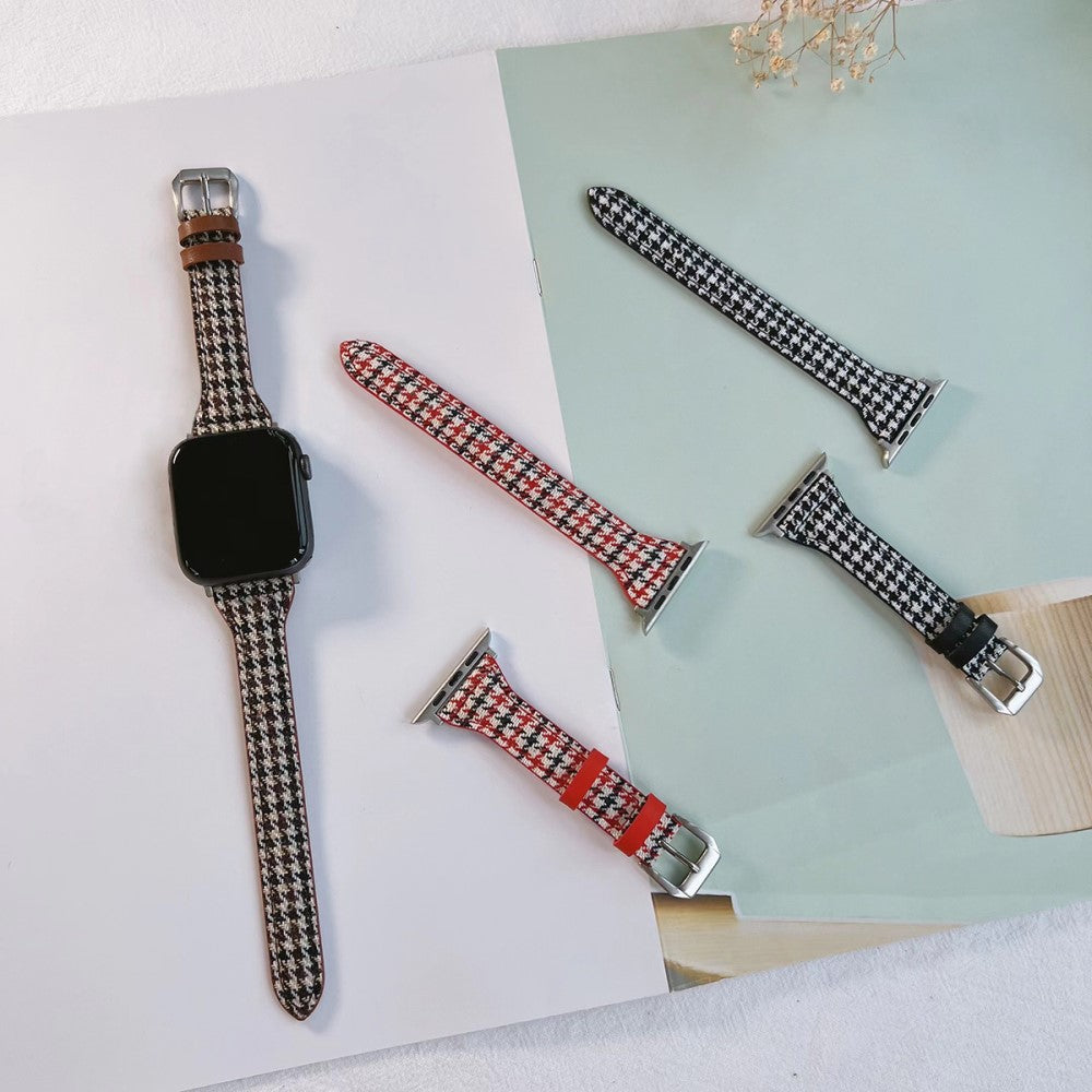 Super Flot Ægte Læder Universal Rem passer til Apple Smartwatch - Rød#serie_4
