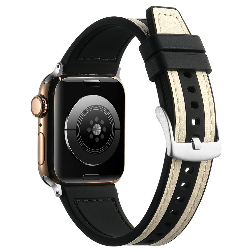 Helt Vildt Skøn Ægte Læder Universal Rem passer til Apple Smartwatch - Hvid#serie_1
