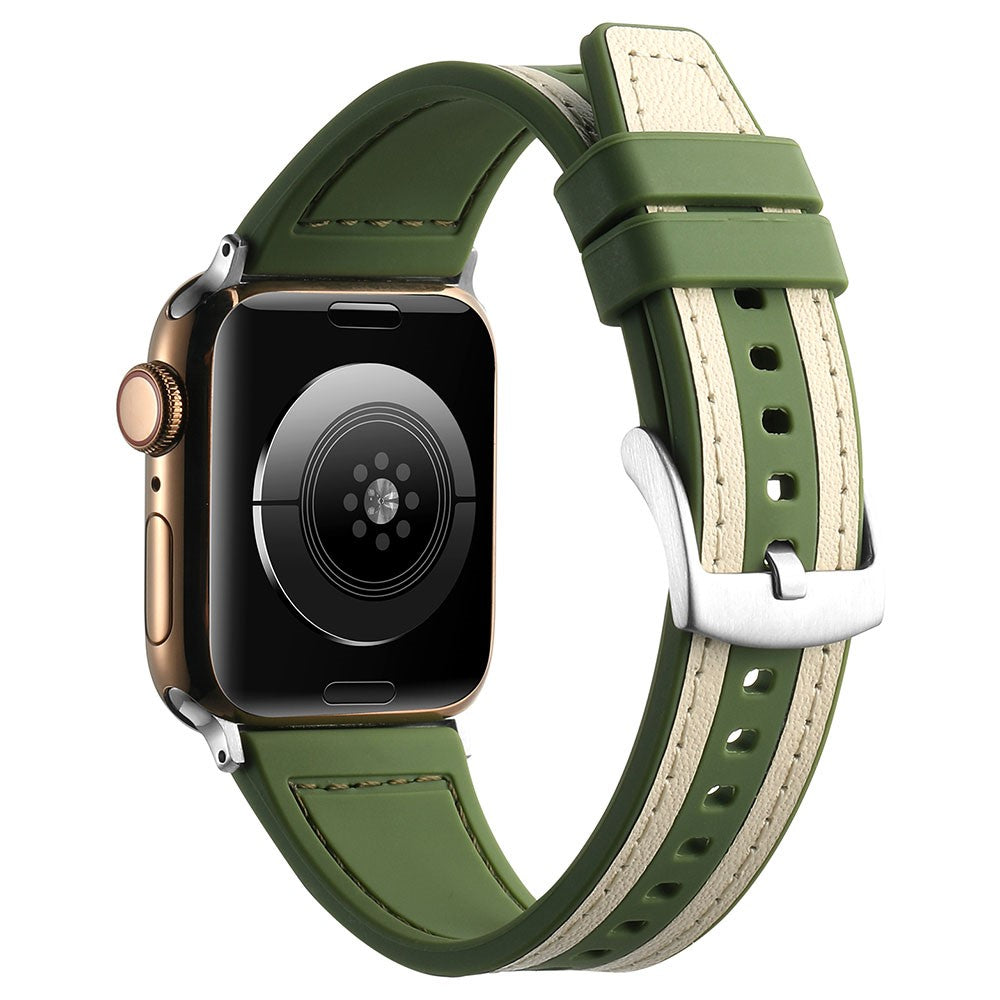 Helt Vildt Skøn Ægte Læder Universal Rem passer til Apple Smartwatch - Grøn#serie_2