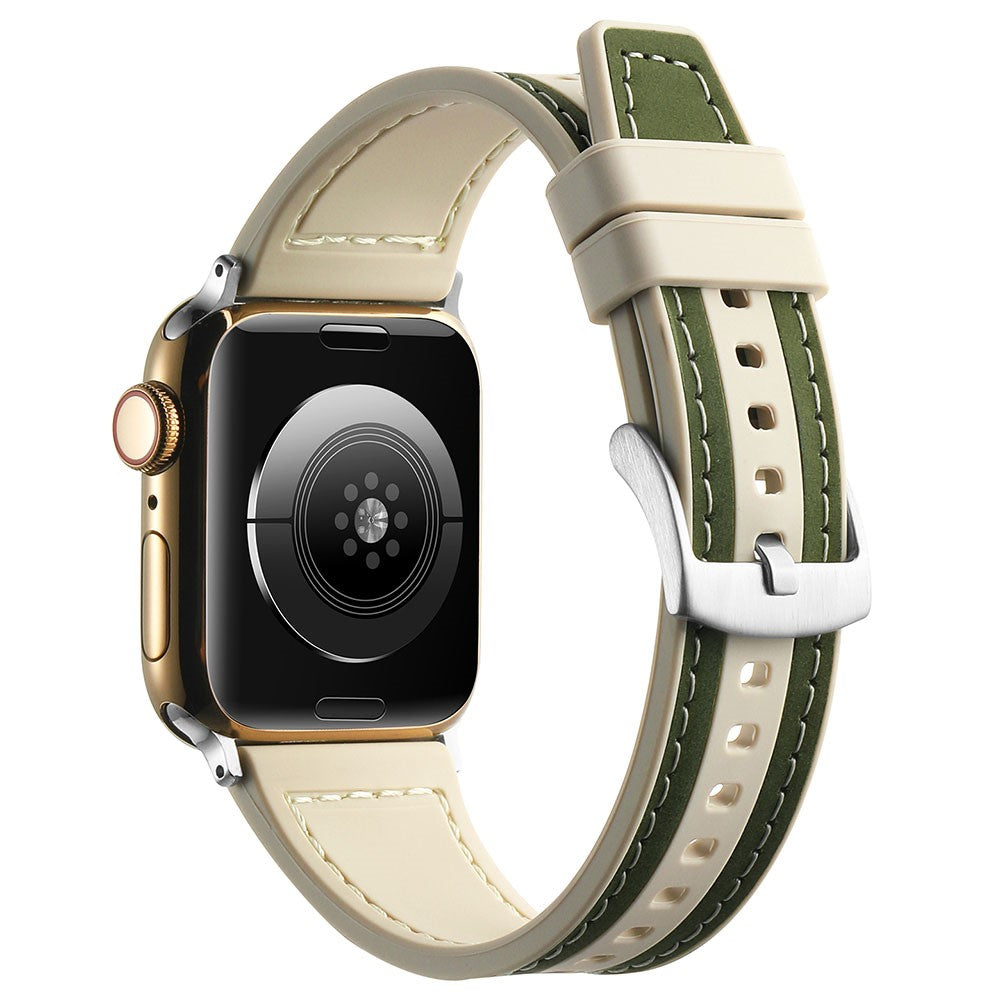 Helt Vildt Skøn Ægte Læder Universal Rem passer til Apple Smartwatch - Grøn#serie_4