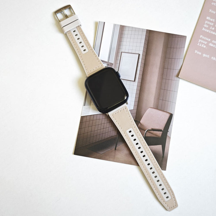 Helt Vildt Skøn Ægte Læder Universal Rem passer til Apple Smartwatch - Brun#serie_10