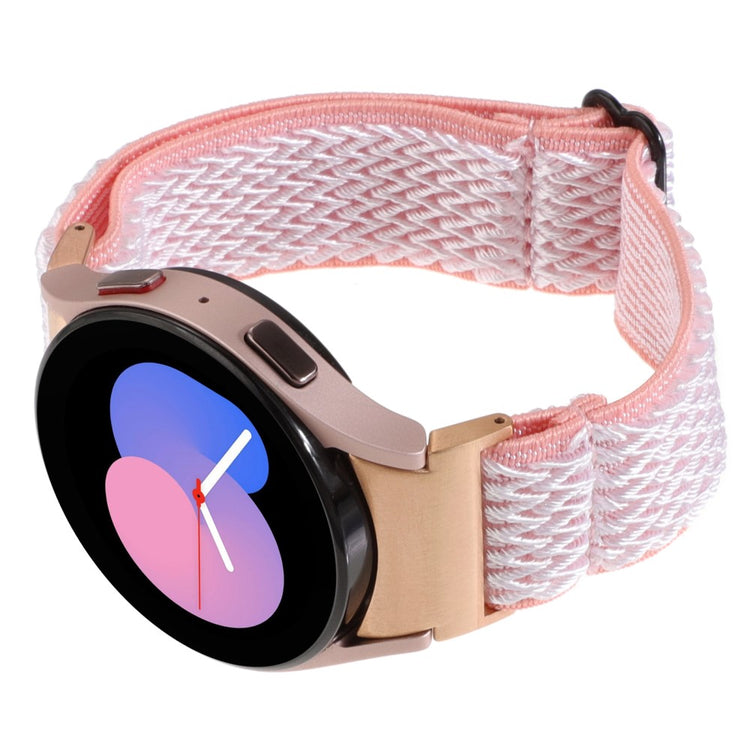 Stilfuld Nylon Universal Rem passer til Samsung Smartwatch - Pink#serie_5