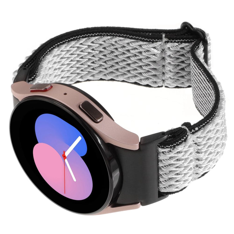 Stilfuld Nylon Universal Rem passer til Samsung Smartwatch - Sort#serie_6