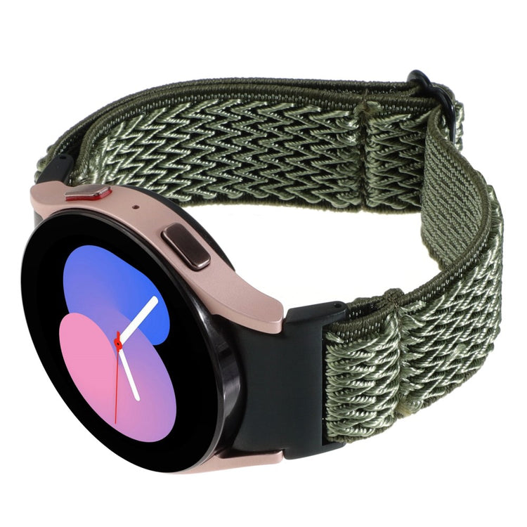 Stilfuld Nylon Universal Rem passer til Samsung Smartwatch - Grøn#serie_9