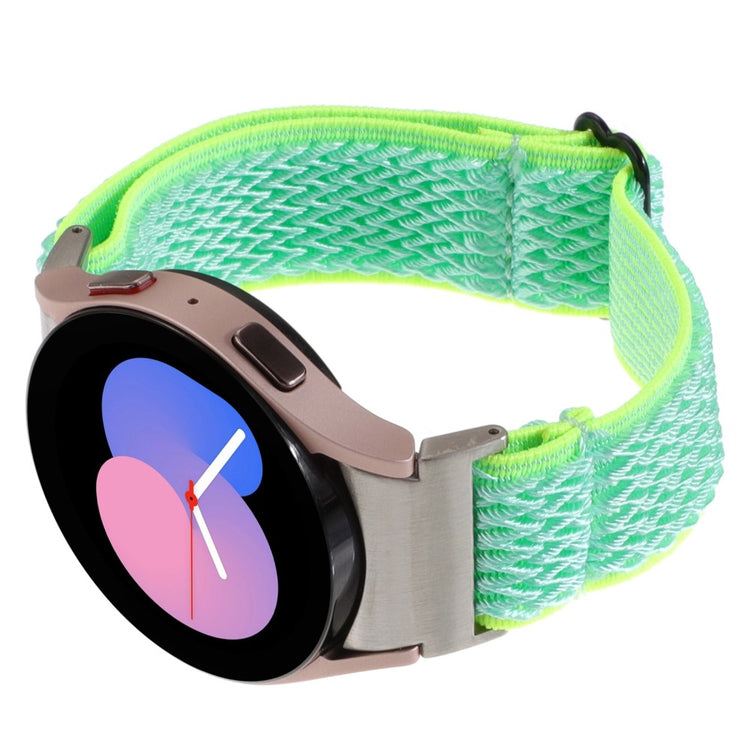 Stilfuld Nylon Universal Rem passer til Samsung Smartwatch - Grøn#serie_11