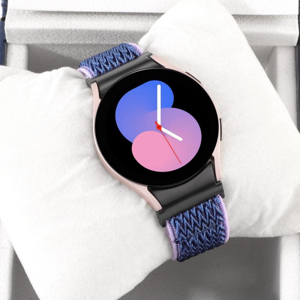Stilfuld Nylon Universal Rem passer til Samsung Smartwatch - Blå#serie_12