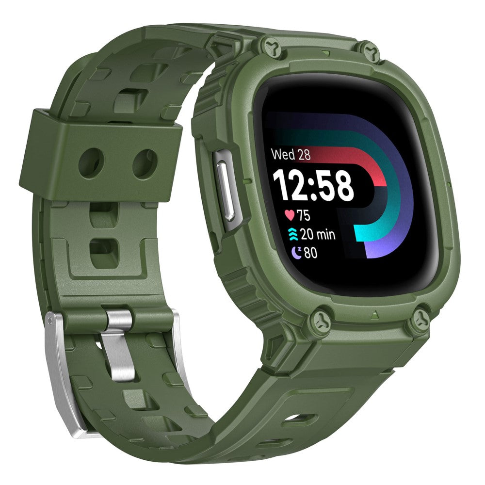 Helt Vildt Flot Silikone Universal Rem passer til Fitbit Smartwatch - Grøn#serie_3