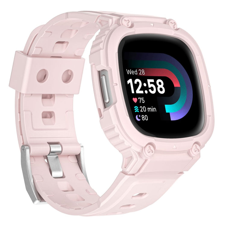 Helt Vildt Flot Silikone Universal Rem passer til Fitbit Smartwatch - Pink#serie_4