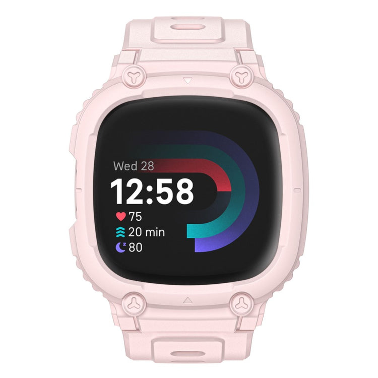 Helt Vildt Flot Silikone Universal Rem passer til Fitbit Smartwatch - Pink#serie_4