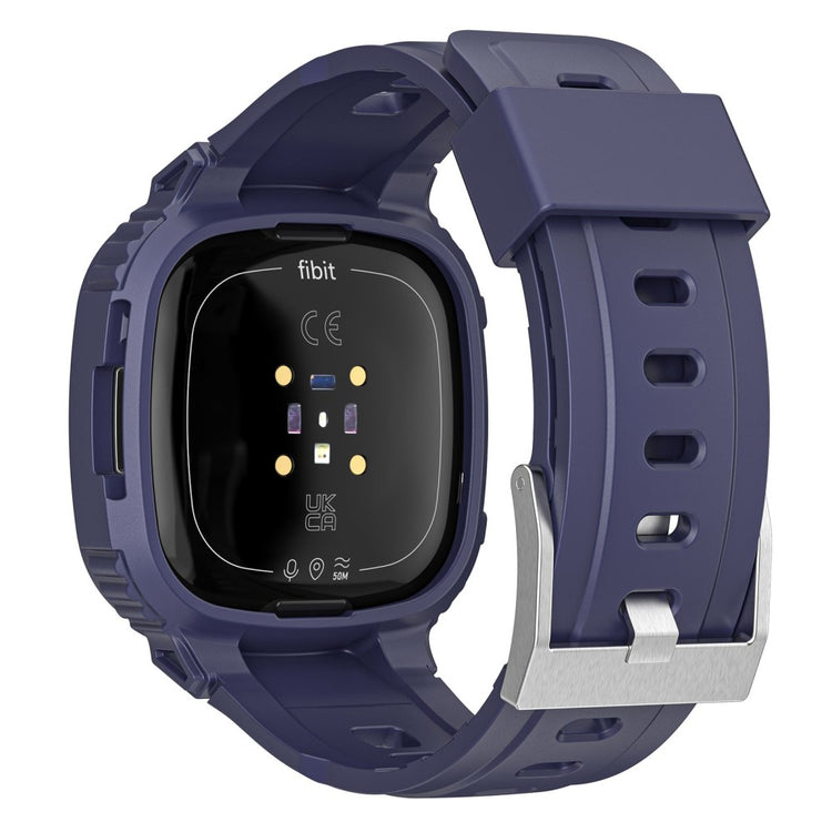 Helt Vildt Flot Silikone Universal Rem passer til Fitbit Smartwatch - Blå#serie_5
