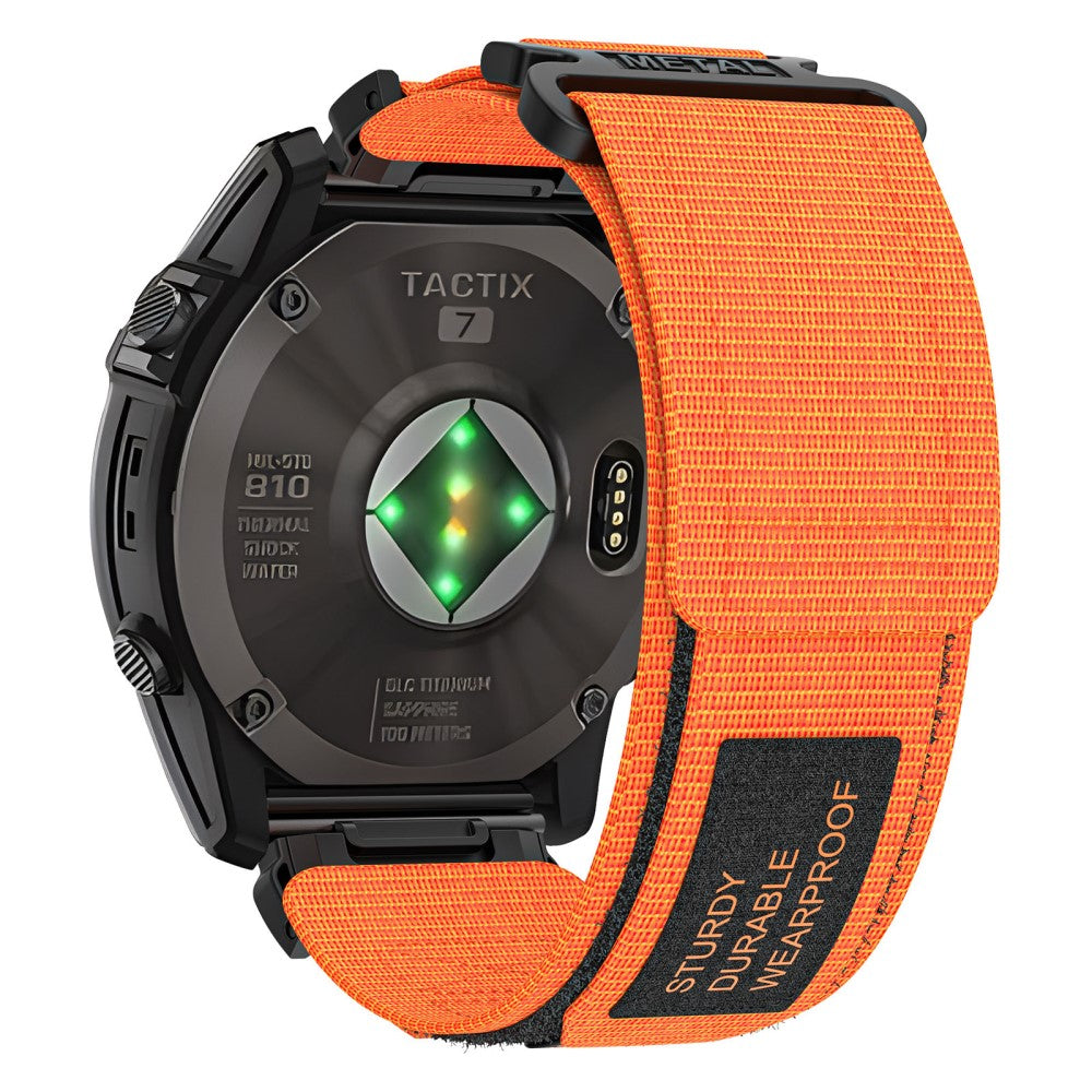 Vildt Hårdfør Nylon Universal Rem passer til Garmin Smartwatch - Orange#serie_2