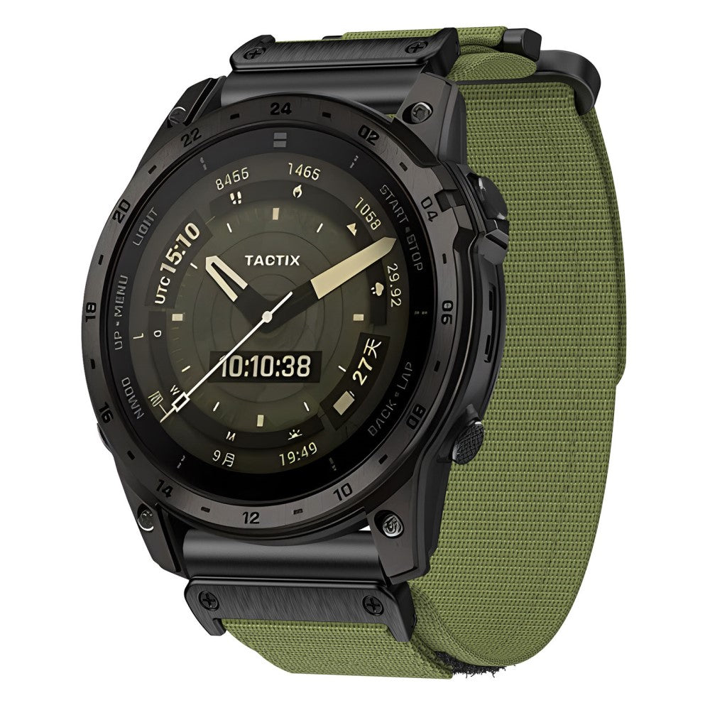 Vildt Hårdfør Nylon Universal Rem passer til Garmin Smartwatch - Grøn#serie_3