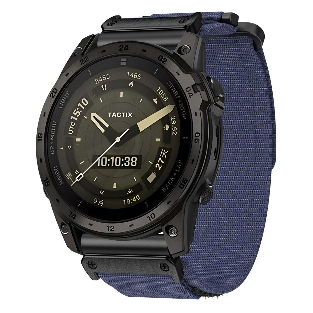 Vildt Hårdfør Nylon Universal Rem passer til Garmin Smartwatch - Blå#serie_4