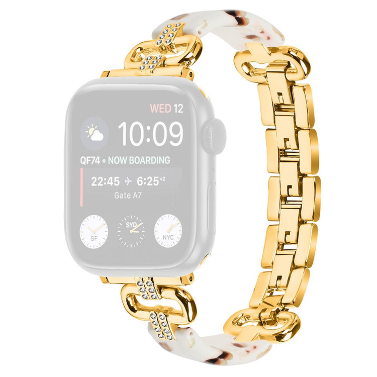 Meget Sejt Metal Og Plastik Universal Rem passer til Apple Smartwatch - Guld#serie_3