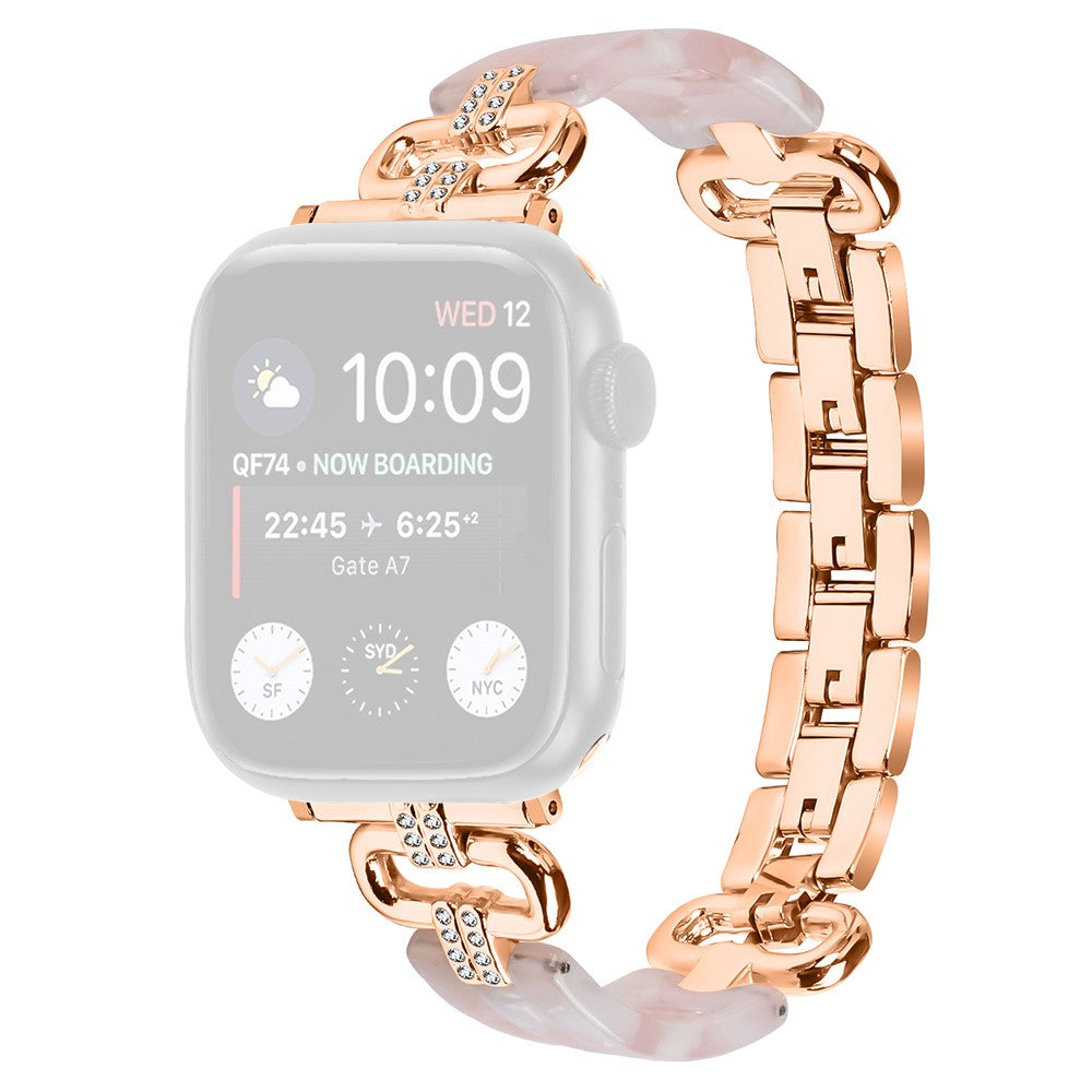 Meget Sejt Metal Og Plastik Universal Rem passer til Apple Smartwatch - Pink#serie_4
