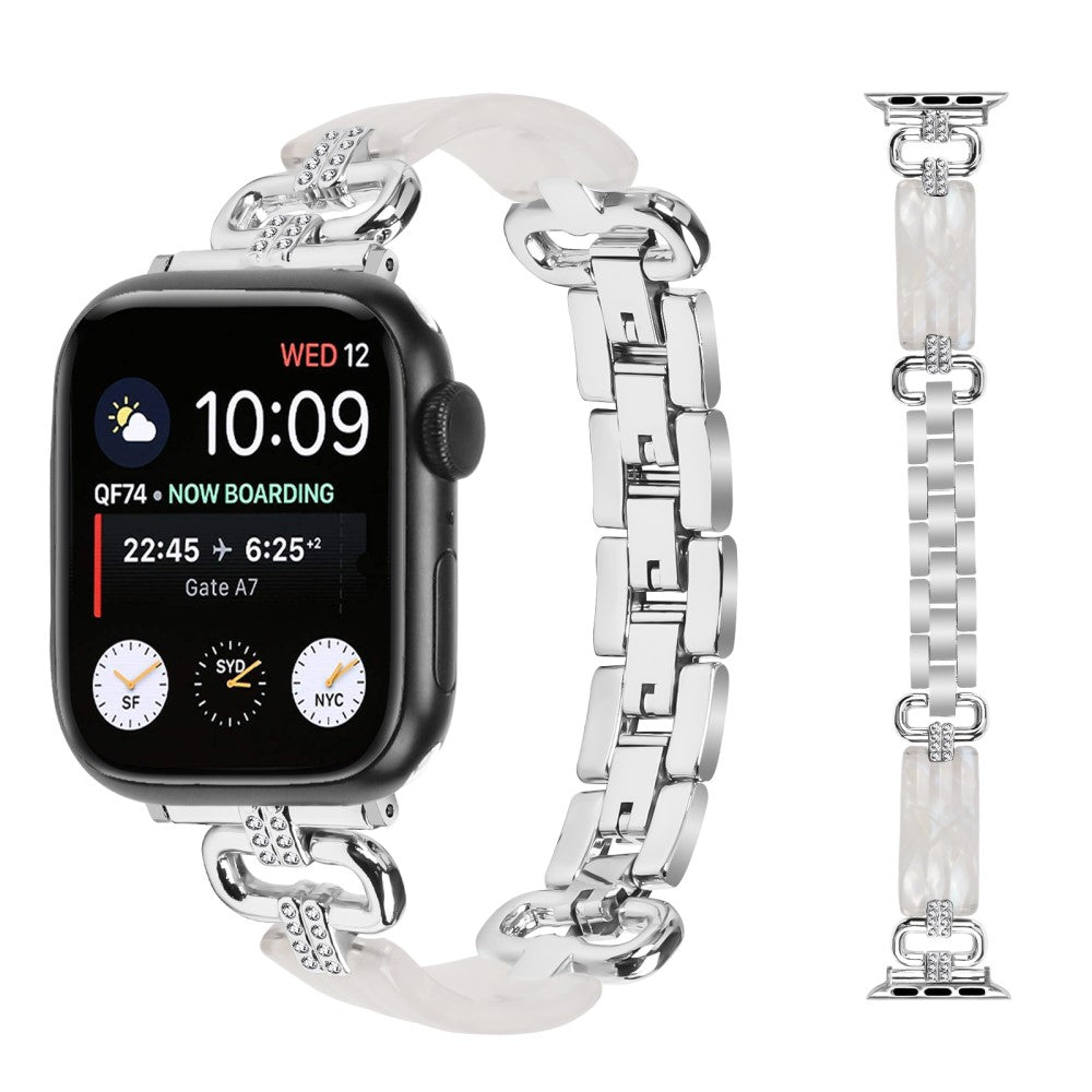 Meget Sejt Metal Og Plastik Universal Rem passer til Apple Smartwatch - Sølv#serie_6
