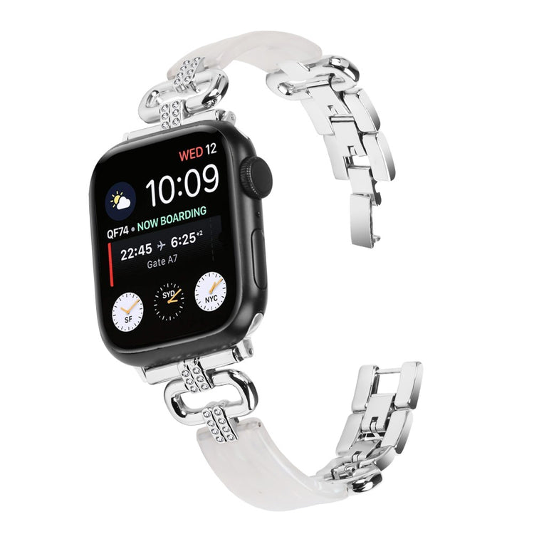 Meget Sejt Metal Og Plastik Universal Rem passer til Apple Smartwatch - Sølv#serie_6