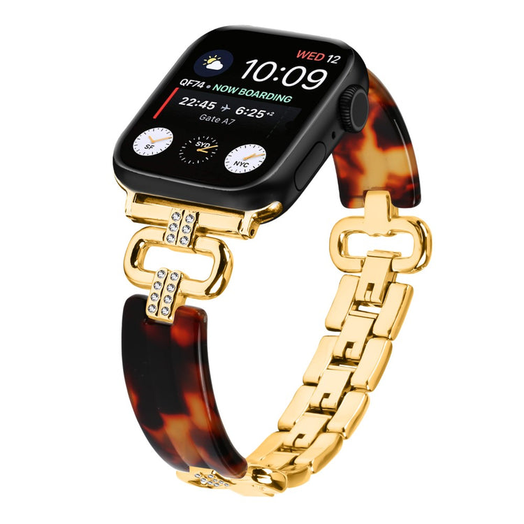 Metal, Plastik Og Rhinsten Universal Rem passer til Apple Smartwatch - Guld#serie_2
